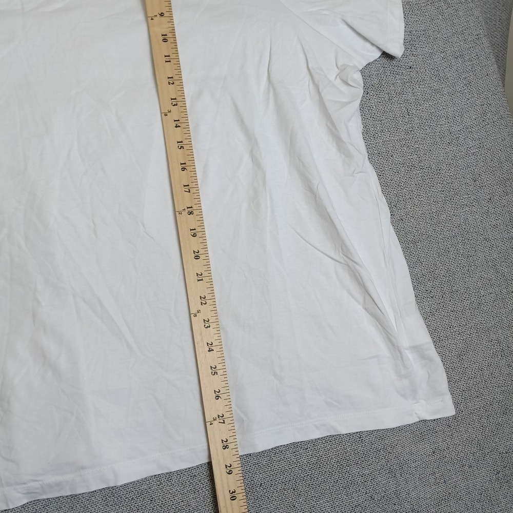 Lands End T-Shirt Womens 3X White Good Short Sleeve Crew Neck Basic Tee - Picture 6 of 7